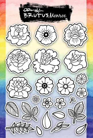 Inked Flowers 6x8 Stamp