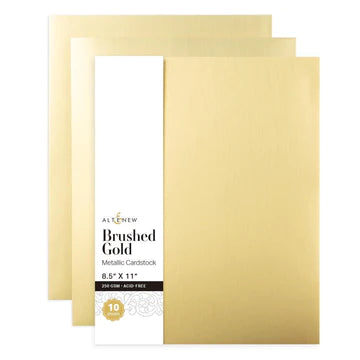 Papier cartonné métallisé doré brossé (10 feuilles/jeu)