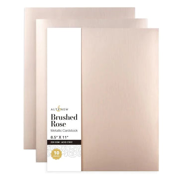 Brushed Rose Metallic Cardstock (10 sheets/set)