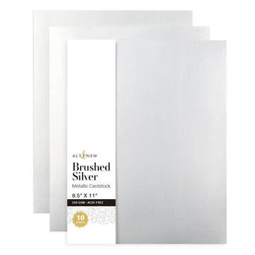 Brushed Silver Metallic Cardstock (10 sheets/set)