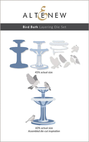 Ensemble de matrices de superposition de bain d’oiseaux