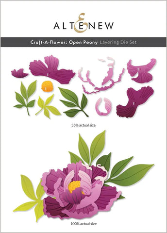 Craft-A-Flower : Ensemble de matrices de superposition de pivoines ouvertes