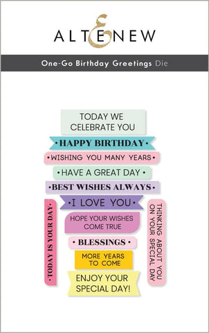 One-Go Birthday Greetings Die
