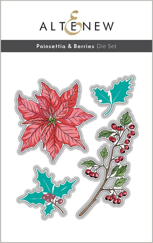 Ensemble de matrices Poinsettia et baies