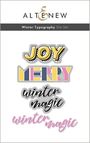Winter Typography Die Set