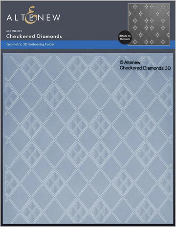 Dossier de gaufrage 3D à carreaux et diamants