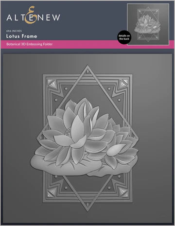 Lotus Frame 3D Embossing Folder