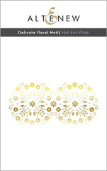 Delicate Floral Motif Hot Foil Plate