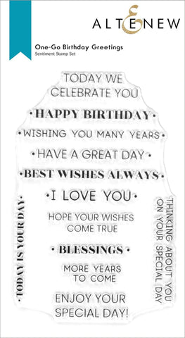 One-Go Birthday Greetings Stamp Set