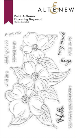 Paint-A-Flower: Flowering Dogwood Outline Stamp Set