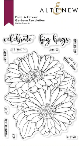 Paint-A-Flower: Gerbera Revolution Outline Stamp Set