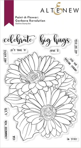 Paint-A-Flower: Gerbera Revolution Outline Stamp Set