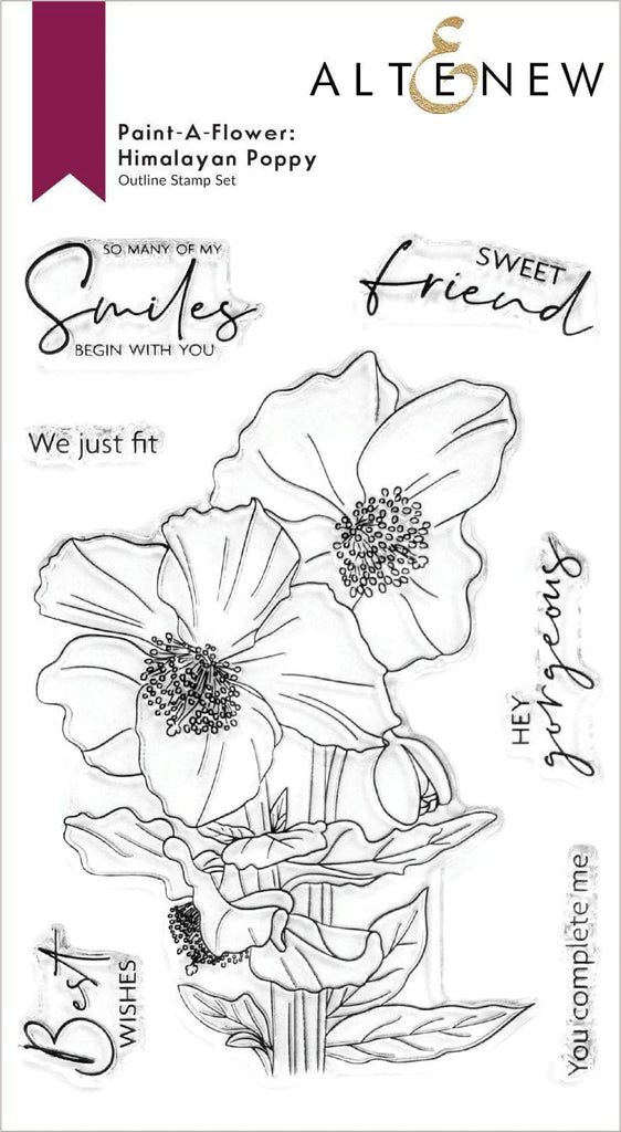 Paint-A-Flower: Himalayan Poppy Outline Stamp Set