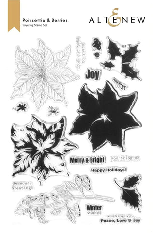 Poinsettia & Berries Stamp Set