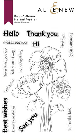 Paint-A-Flower: Iceland Poppies Outline Stamp Set