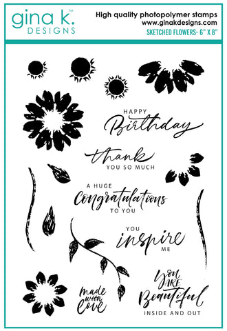 Sketched Flowers Stamp Set