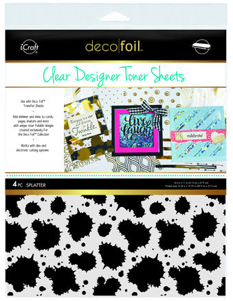 Deco Foil Clear  Designer Toner Sheets - Splatter
