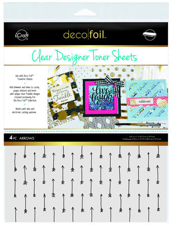 Deco Foil Clear  Designer Toner Sheets - Arrows