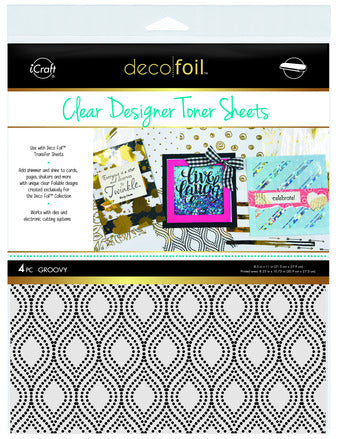 Deco Foil Clear  Designer Toner Sheets - Groovy