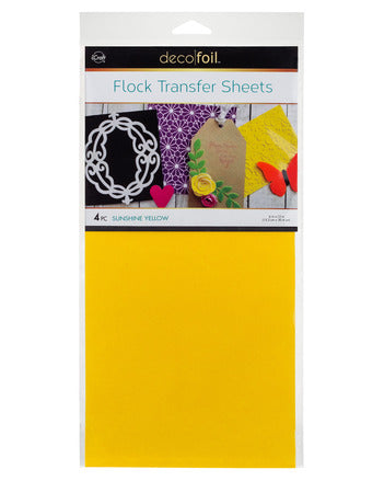 Flock Transfer Sheets 6" x 12" - Sunshine Yellow