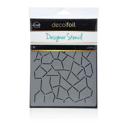 Deco Foil Designer Stencil 6" x 8" - Crackle