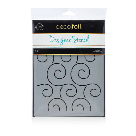 Deco Foil Designer Stencil 6" x 8" - Swirls