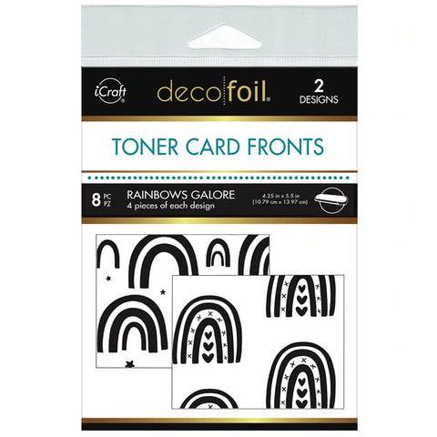 Deco Foil Toner Card Fronts 4.25"x5.5" - Rainbows Galore (8 Sheets)