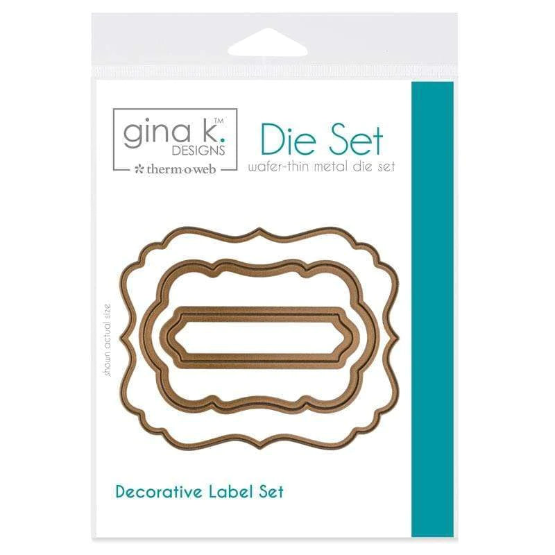 Gina K Designs Matrices d'étiquettes décoratives (3 matrices imbriquées)